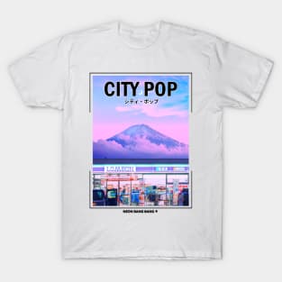 Vaporwave Aesthetic Mt. Fuji Mountain T-Shirt